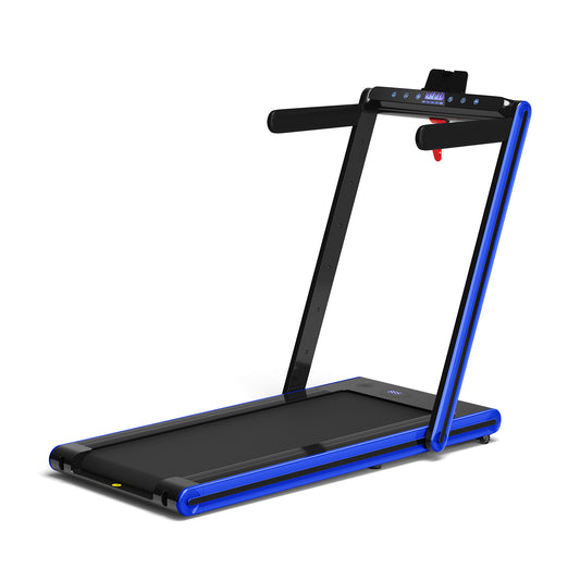 2-in-1 Folding Treadmill 2.25HP Jogging Machine with Dual LED Display-Navy Kids Crystal