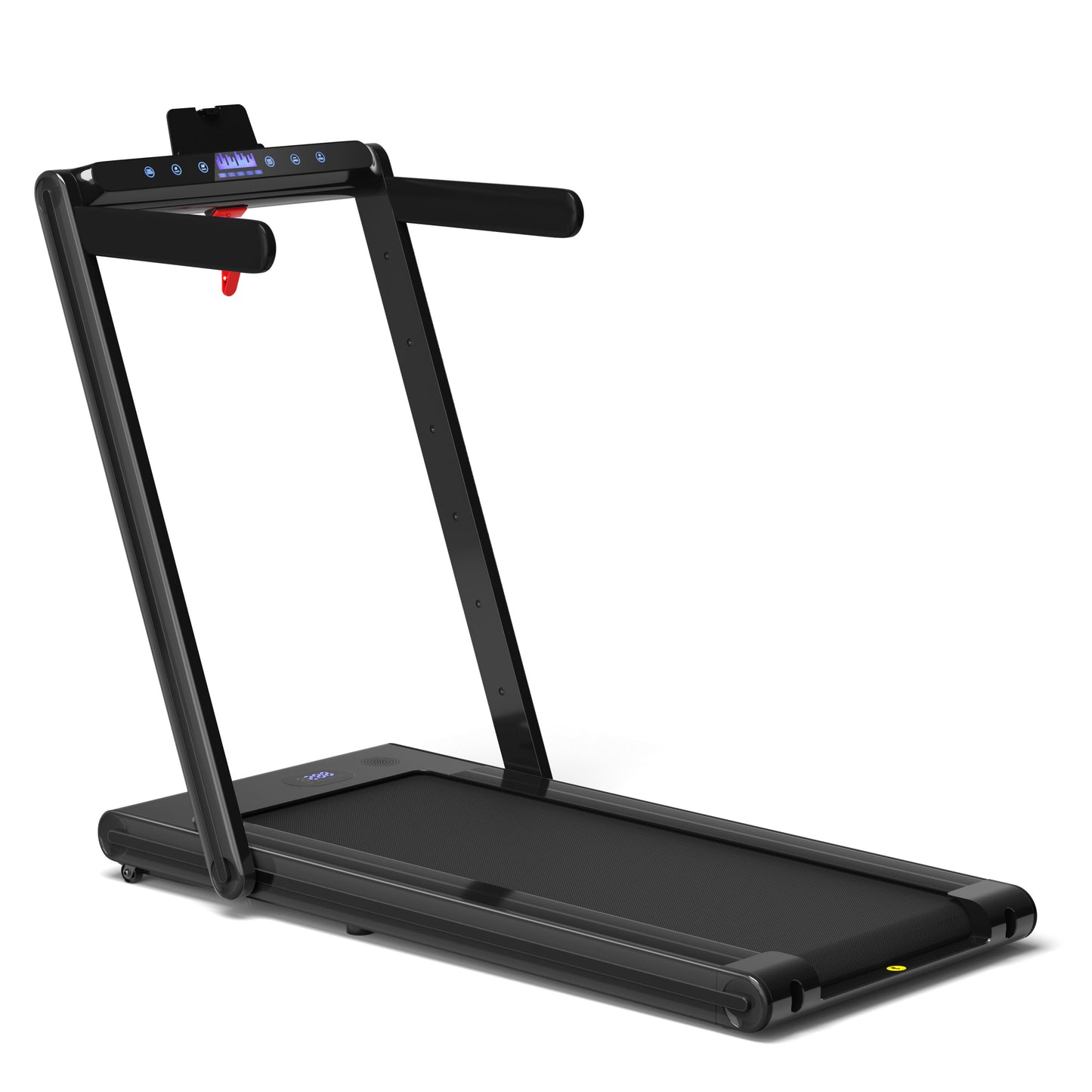 2-in-1 Folding Treadmill 2.25HP Jogging Machine with Dual LED Display-Black Kids Crystal