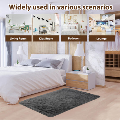 4 x 6 Feet Modern Shag Rug with Non-slip Grip Dots