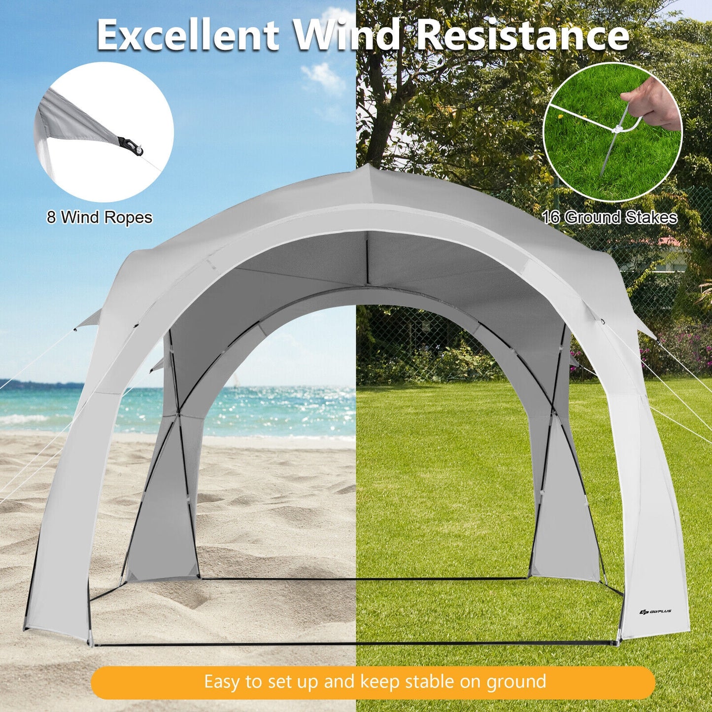 11 x 11 Inch Patio Sun Shade Shelter Canopy Tent Portable UPF 50+ Outdoor Beach-White Kids Crystal
