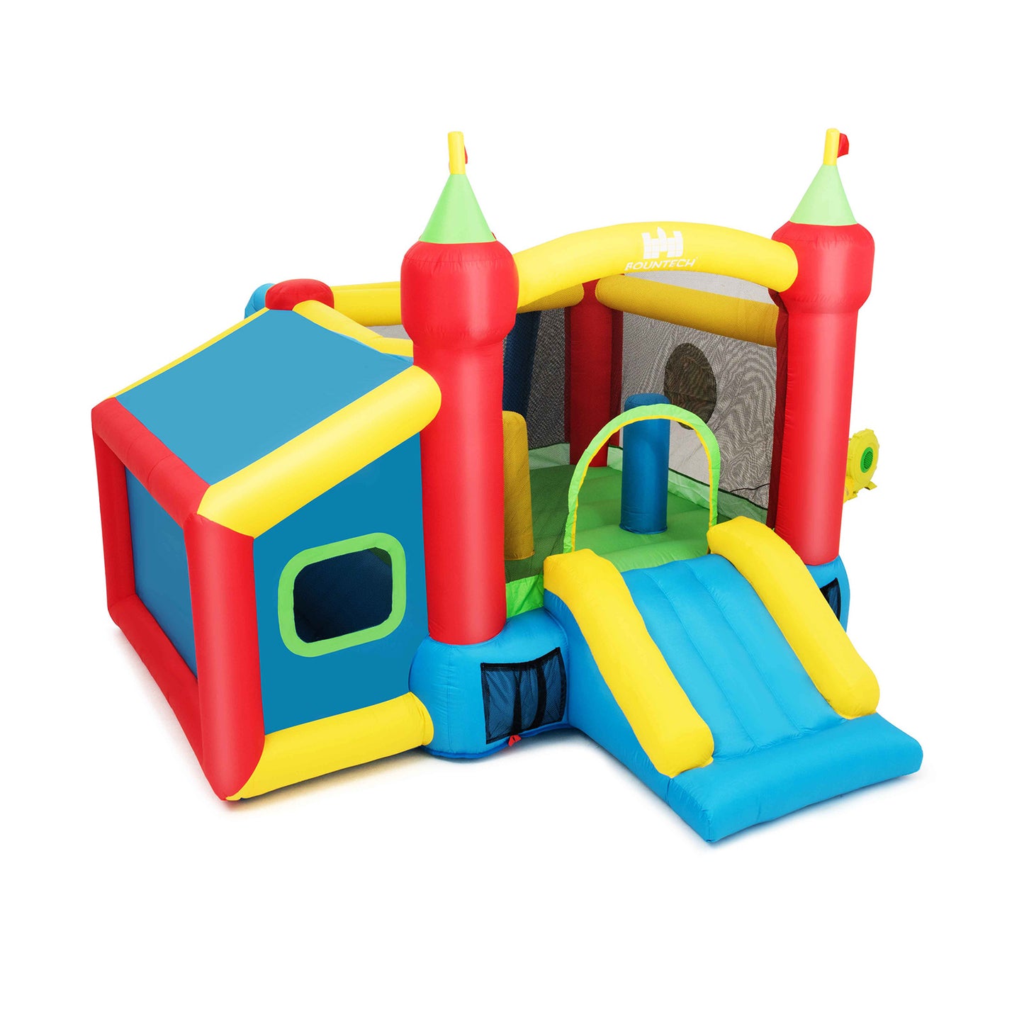 Inflatable Bounce House Kids Slide Jumping Castle without Blower Kids Crystal