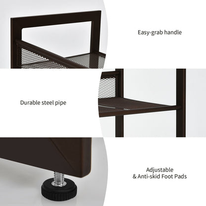 2/3/4 Tiers Flat and Slant Metal Shoe Rack for Entryway Hallway-2-Tier