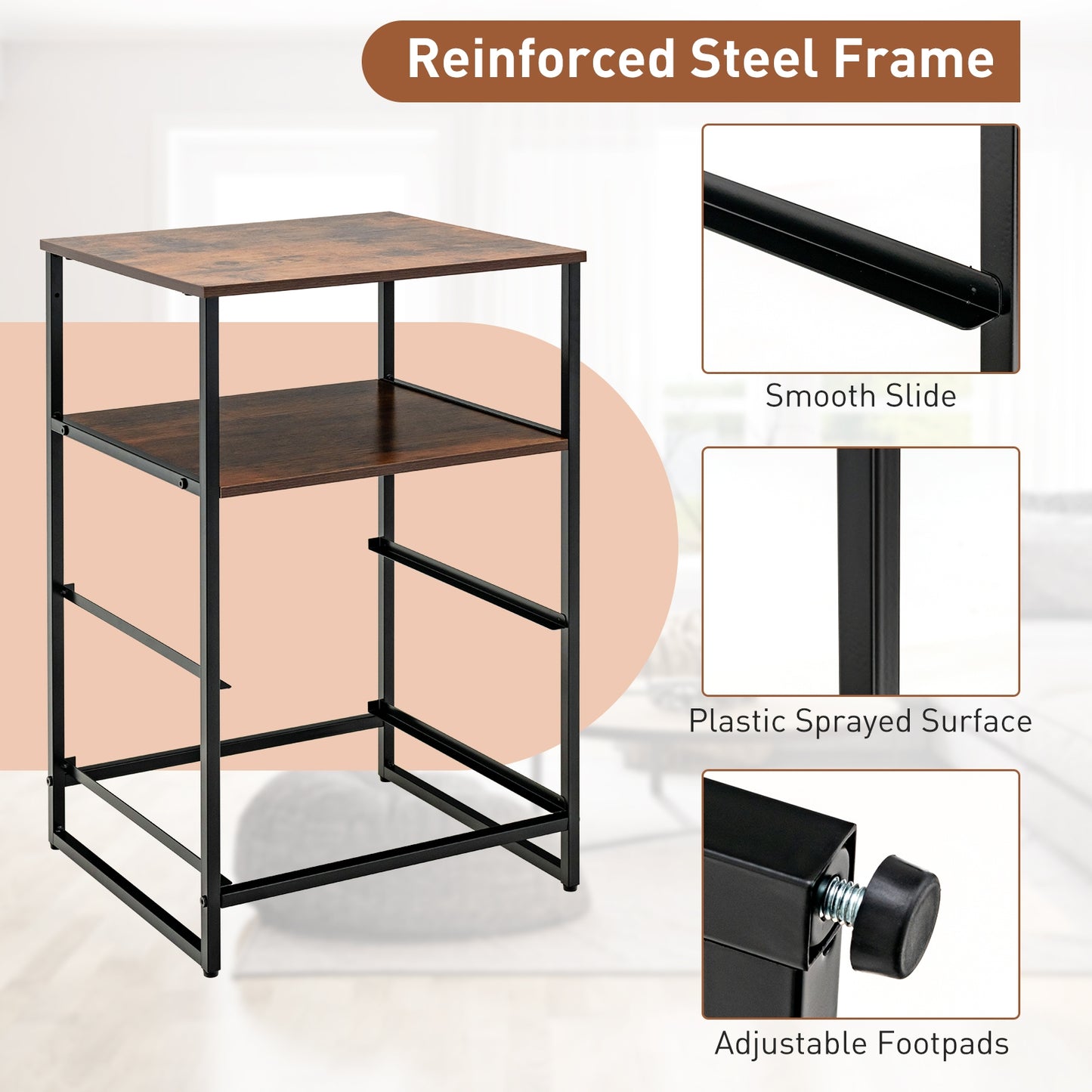 Freestanding Cabinet Dresser with Wooden Top Shelves-S Kids Crystal