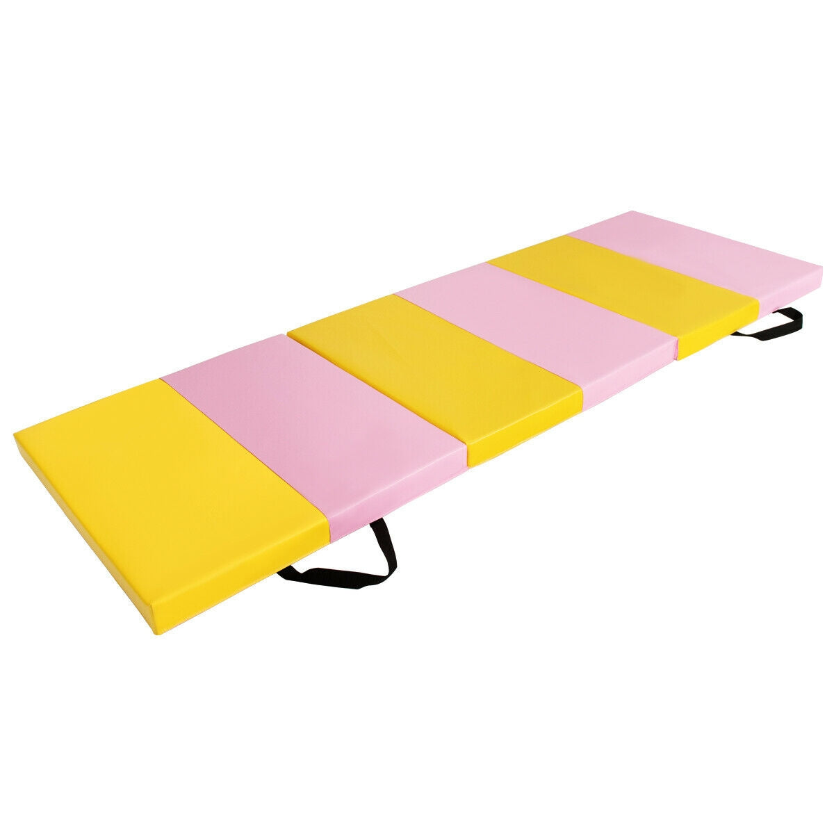 6 Feet x 2 Feet  x 2.5 Inch 3-Fold Gymnastics Tumbling Fitness Mat Kids Crystal