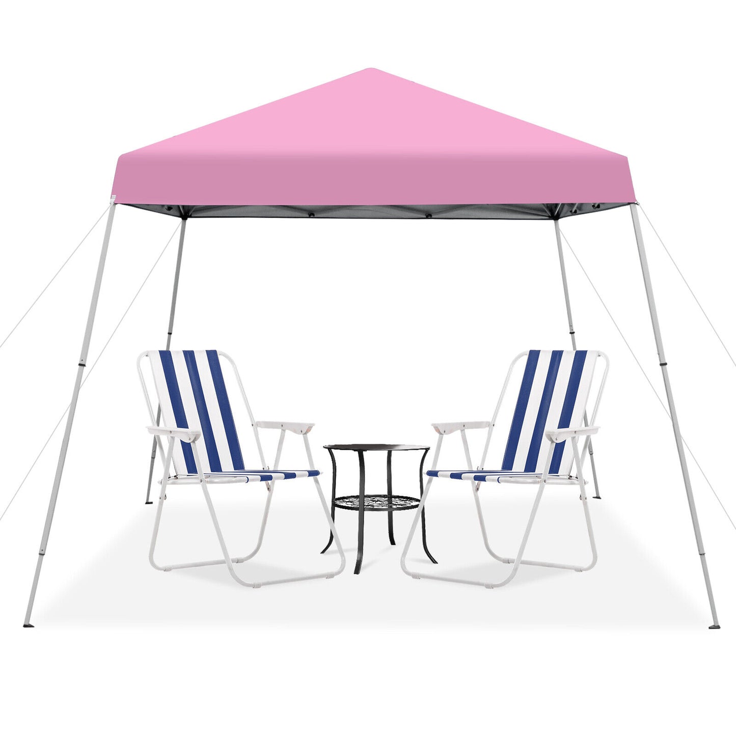 10 x 10 Feet Outdoor Instant Pop-up Canopy with Carrying Bag-Pink Kids Crystal