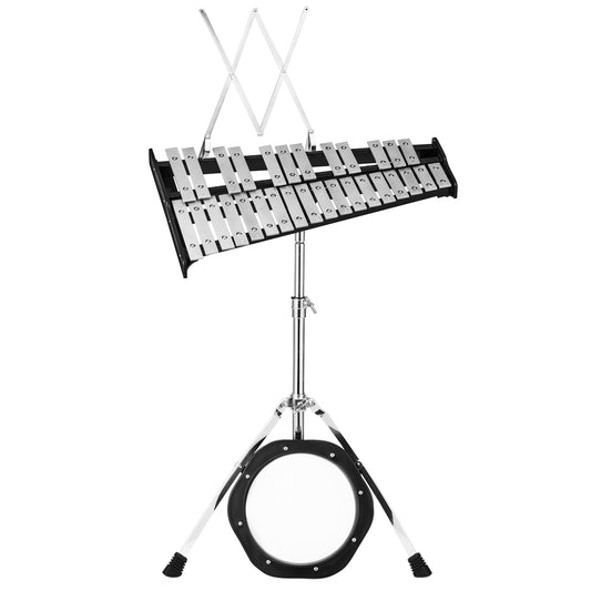30 Notes Percussion with Practice Pad Mallets Sticks Stand