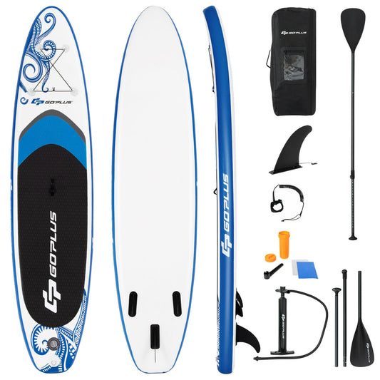 11-Feet Inflatable Adjustable Paddle Board with Carry Bag Kids Crystal