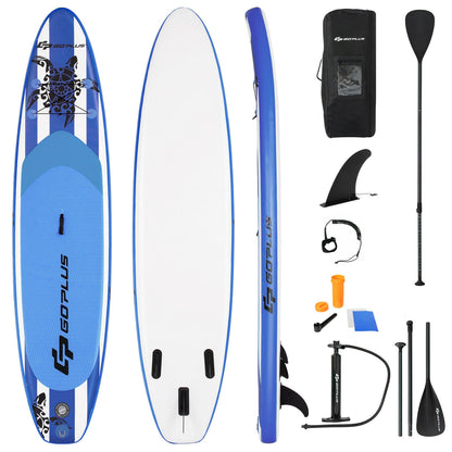 10.6 Feet Inflatable Adjustable Paddle Board with Carry Bag-M