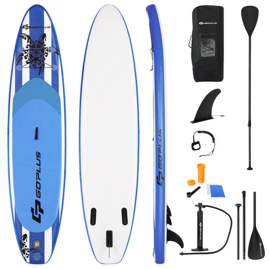 10.6 Feet Inflatable Adjustable Paddle Board with Carry Bag-M Kids Crystal