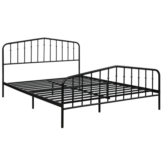 Queen Size Metal Bed Frame Steel Slat Platform Kids Crystal
