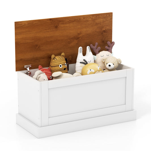 Large Storage Chest with Safety Metal Hinge-White Kids Crystal