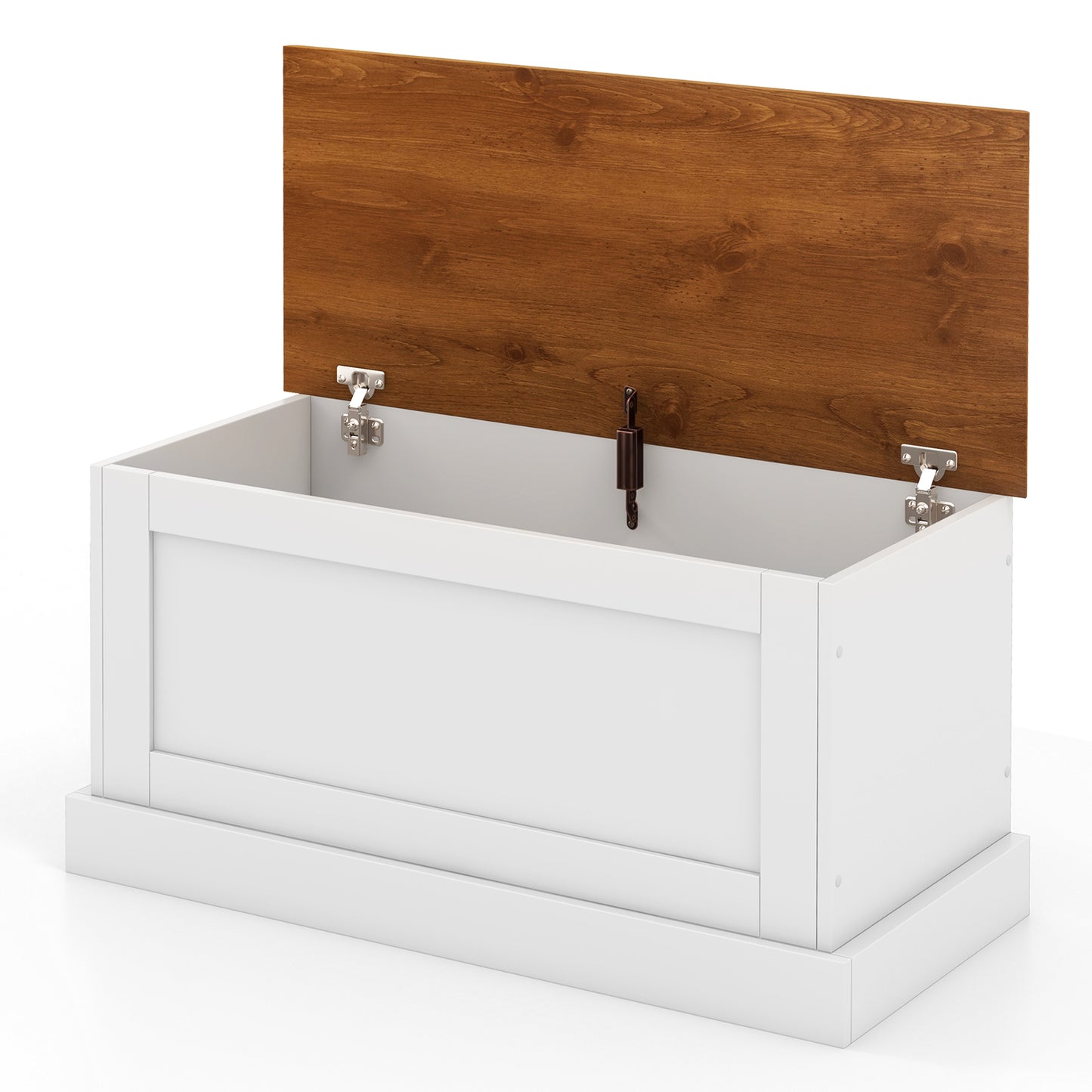Large Storage Chest with Safety Metal Hinge-White Kids Crystal