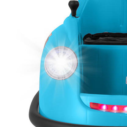 12V Electric Kids Ride on Bumper Car Battery Powered Bumping Car with Remote Control-Blue