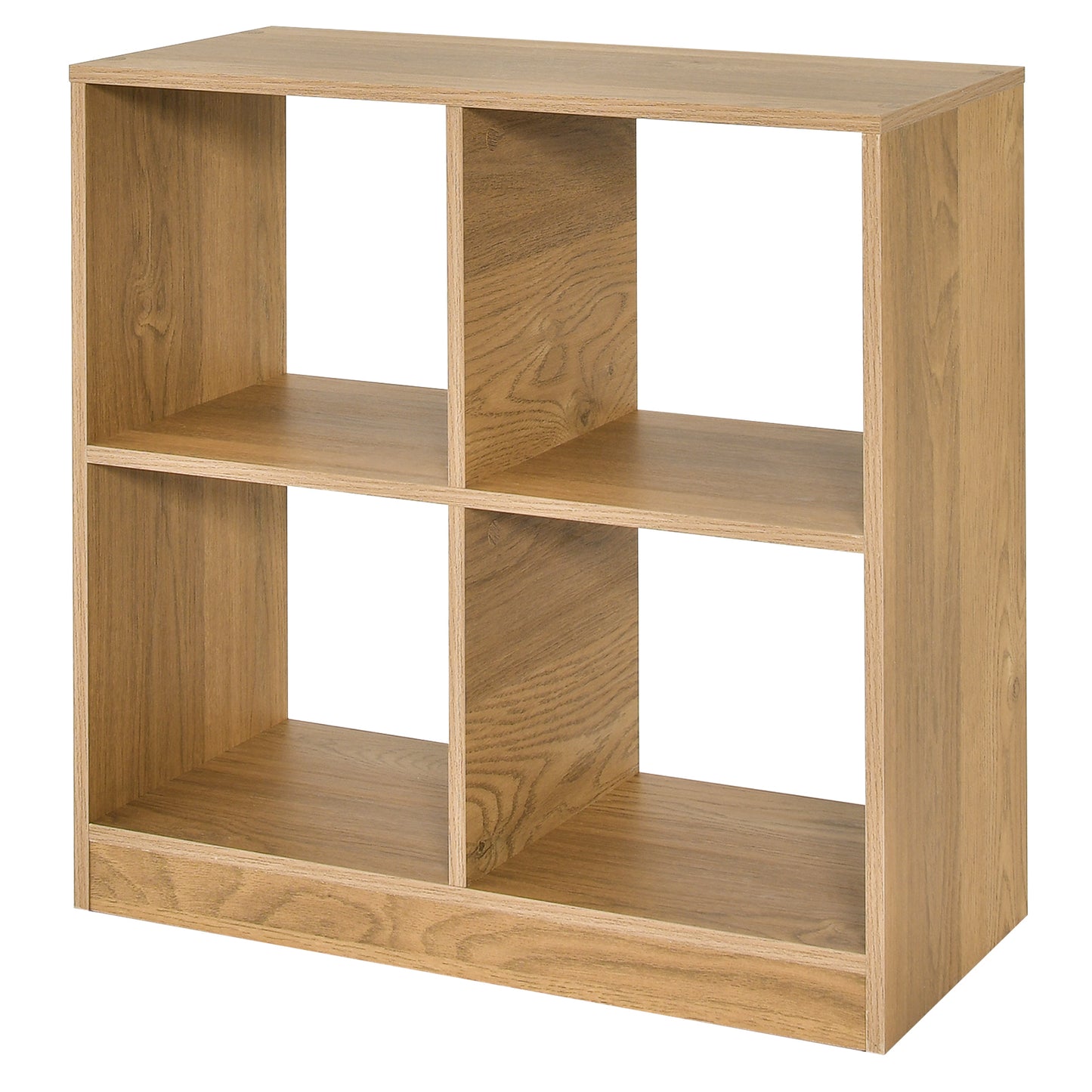 4-Cube Kids Bookcase with Open Shelves-Natural Kids Crystal