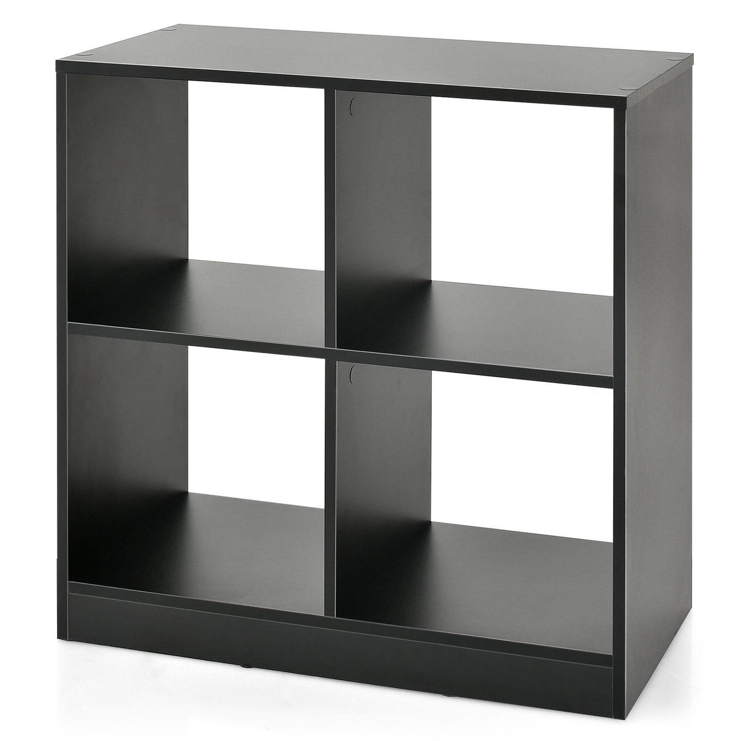 4-Cube Kids Bookcase with Open Shelves-Black Kids Crystal