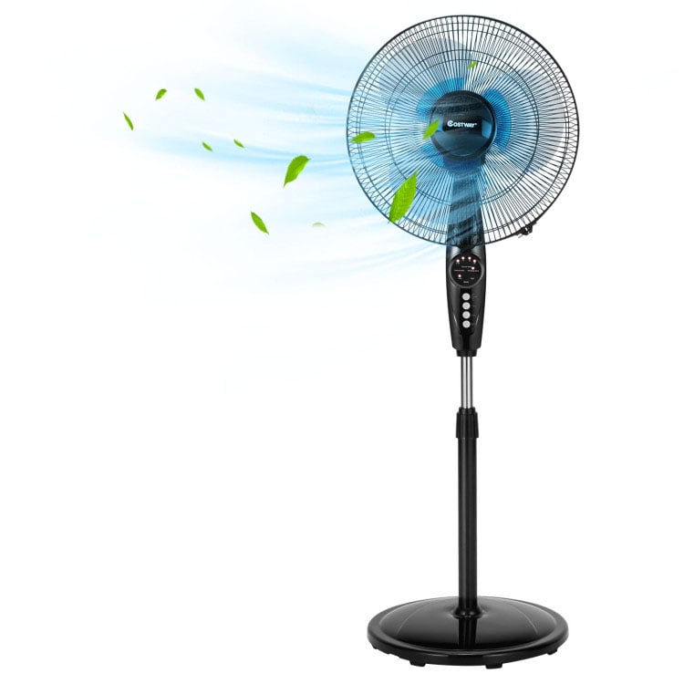 18 Inch Adjustable Height Fan with Quiet Oscillating Stand for Home and Office Kids Crystal