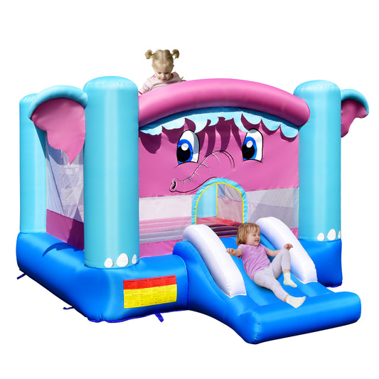 3-in-1 Elephant Theme Inflatable Castle without Blower Kids Crystal