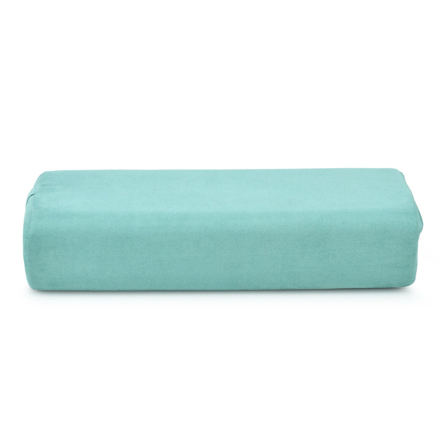 Yoga Bolster Pillow with Washable Cover and Carry Handle-Green Kids Crystal