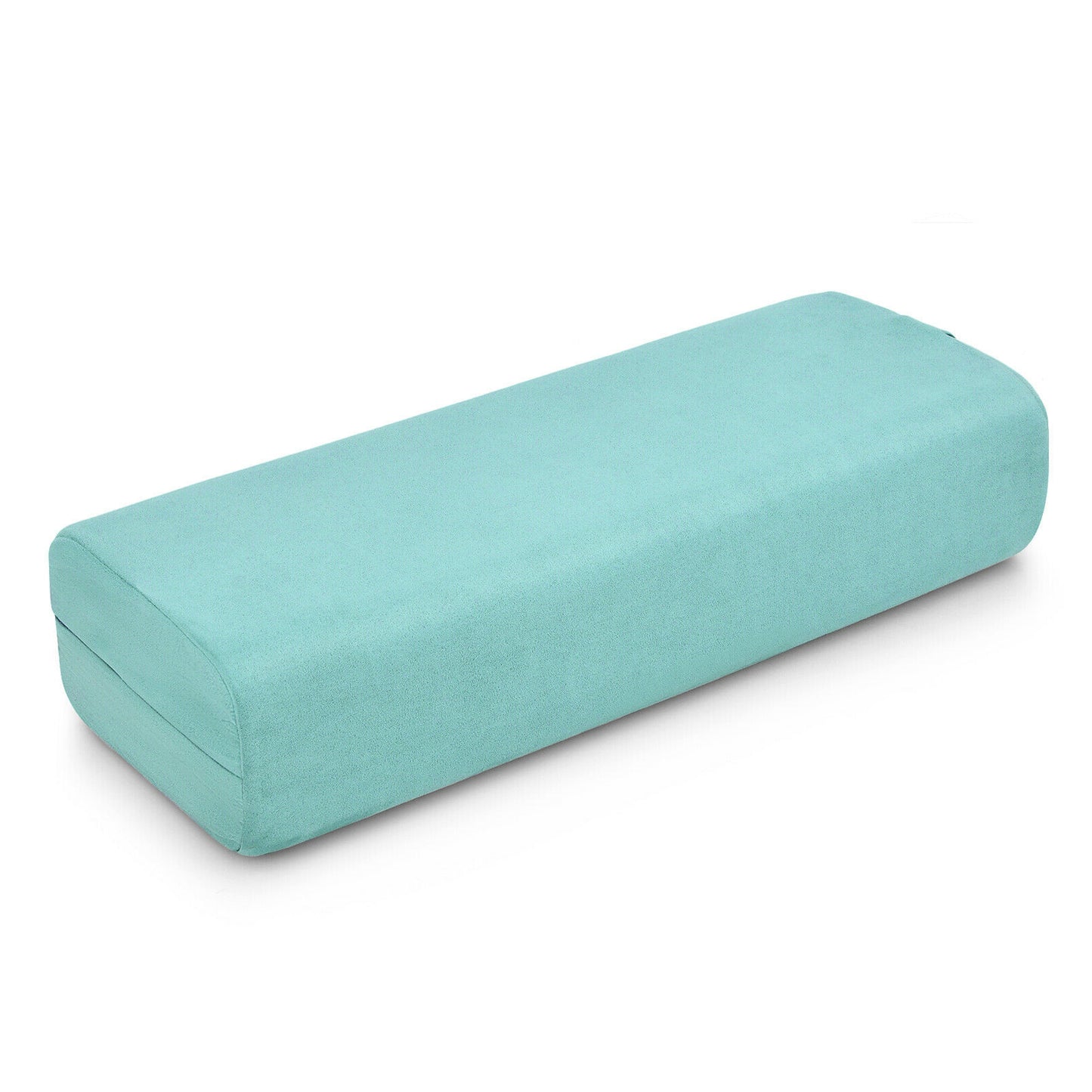 Yoga Bolster Pillow with Washable Cover and Carry Handle-Green Kids Crystal