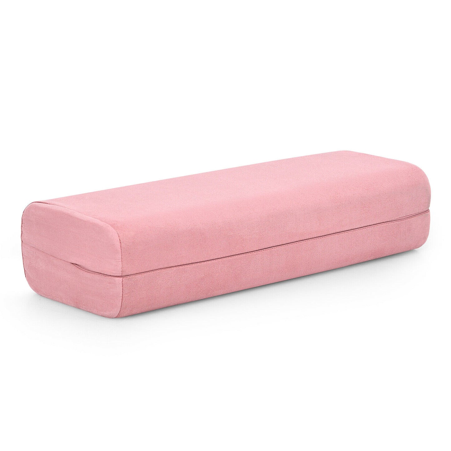 Yoga Bolster Pillow with Washable Cover and Carry Handle-Pink Kids Crystal