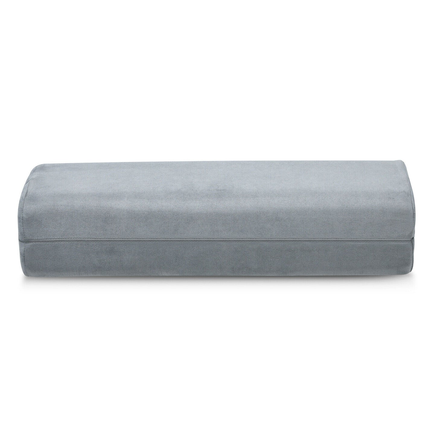 Yoga Bolster Pillow with Washable Cover and Carry Handle-Gray Kids Crystal