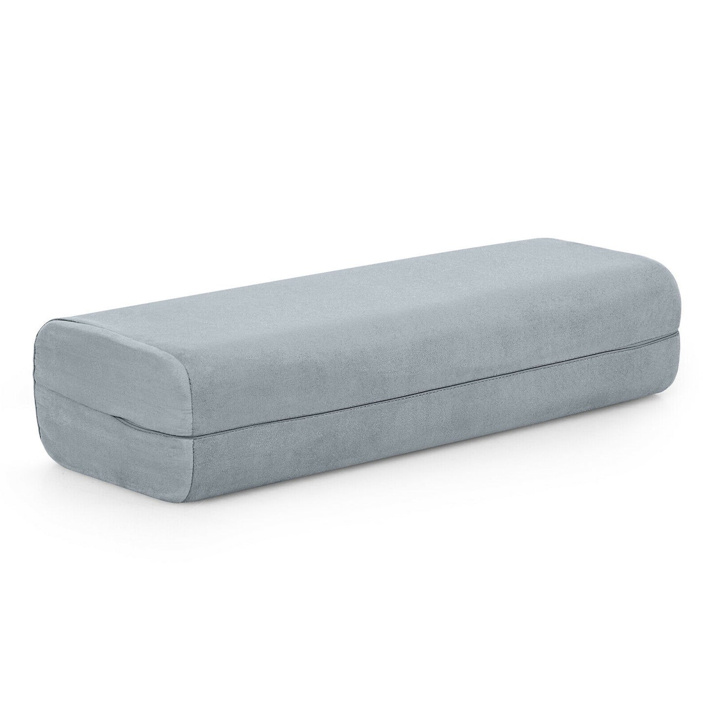 Yoga Bolster Pillow with Washable Cover and Carry Handle-Gray Kids Crystal