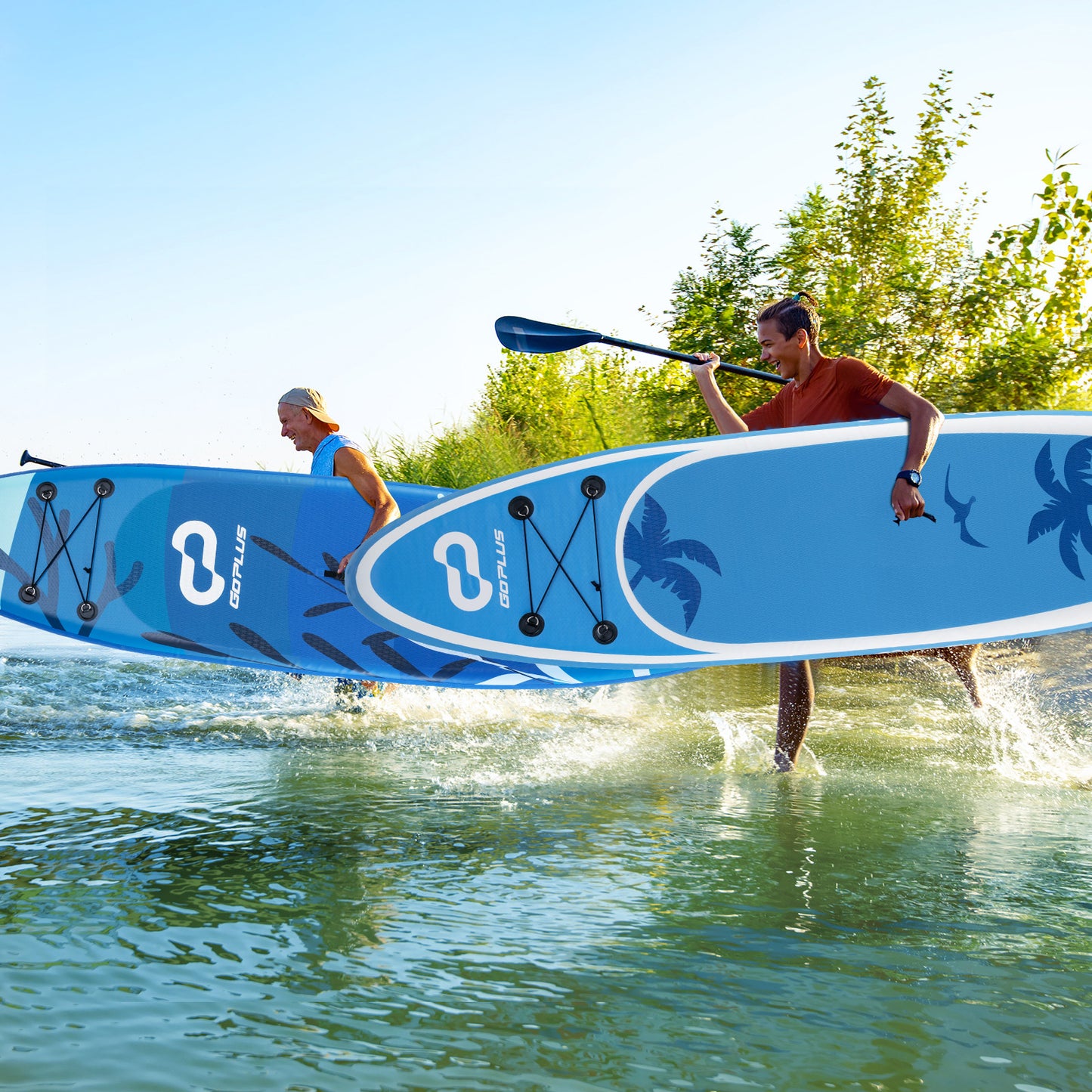 Inflatable Stand Up Paddle Board with Premium SUP Accessories-L Kids Crystal