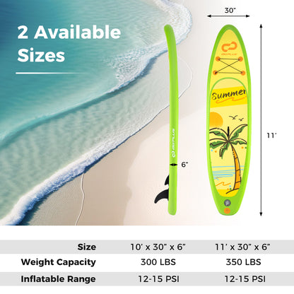Inflatable Stand up Paddle Board iSUP Board Accessories with 3 Fins-L