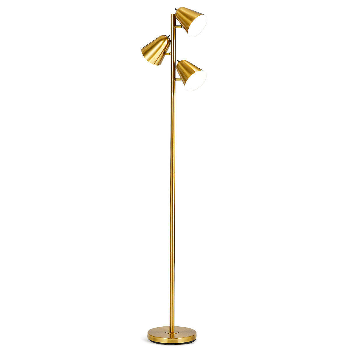 64 Inch 3-Light LED Floor Lamp Reading Light for Living Room Bedroom-Golden Kids Crystal