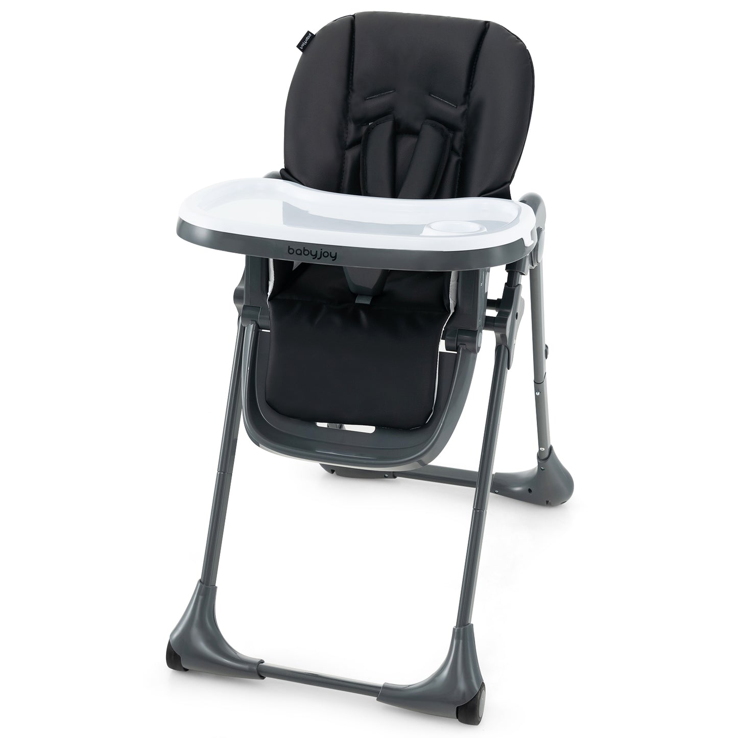 3-In-1 Convertible Baby High Chair for Toddlers-Black Kids Crystal