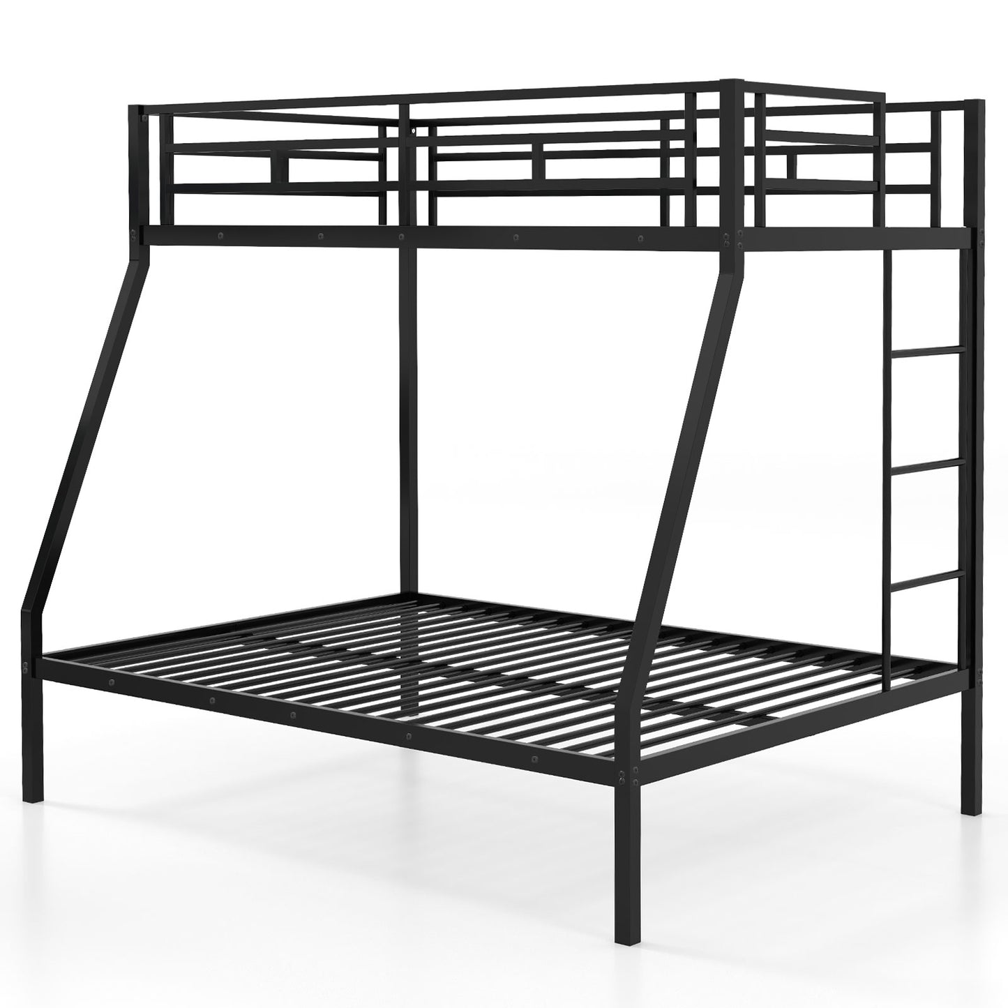 Space-saving Metal Slatted Bed Frame for Teens and Adults Noise-free No Box Spring Needed-Black Kids Crystal