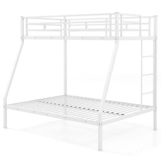 Space-saving Metal Slatted Bed Frame for Teens and Adults Noise-free No Box Spring Needed-White Kids Crystal