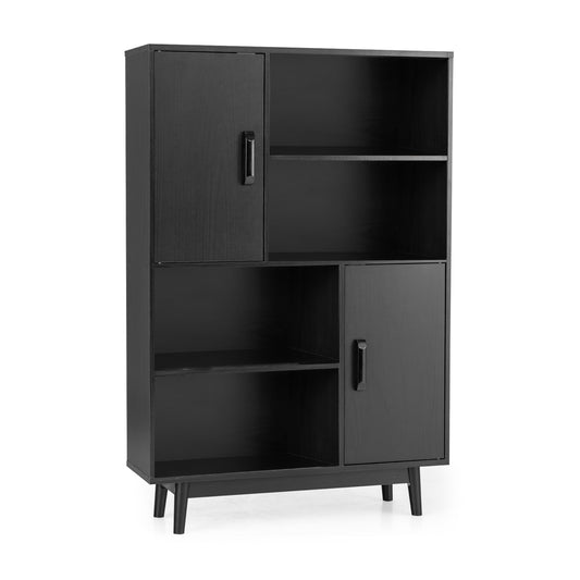 Sideboard Storage Cabinet with Door Shelf-Black Kids Crystal