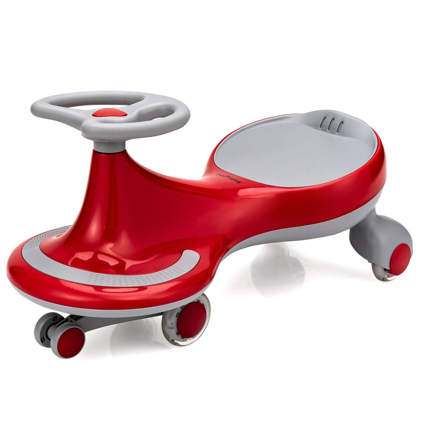 Wiggle Car Ride-on Toy with Flashing Wheels-Red Kids Crystal