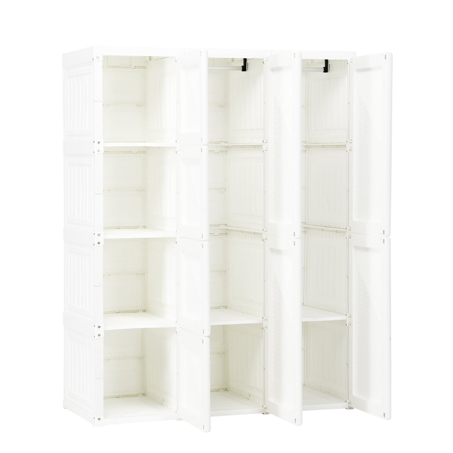 Foldable Closet Clothes Organizer with 8 Cubby Storage Kids Crystal