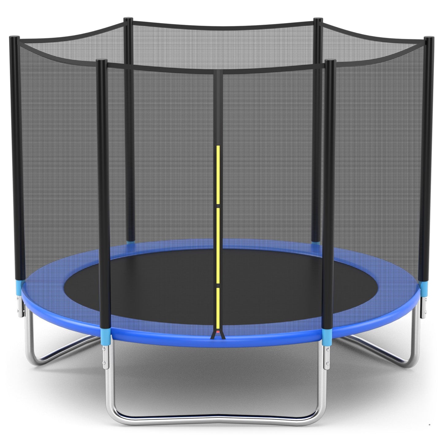 8 feet Safety Jumping Round Trampoline with Spring Safety Pad Kids Crystal