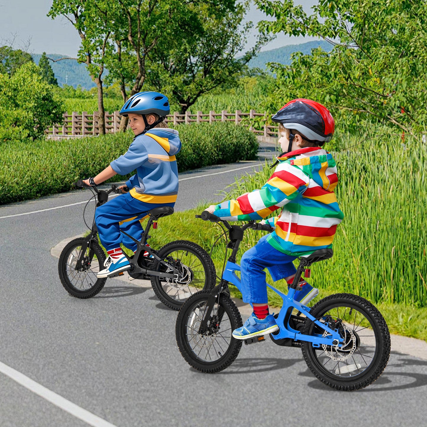 16 Inch Kids Bike Magnesium Alloy Training Bicycle Adjustable for 4 to 7 Years Old-16 inches Kids Crystal