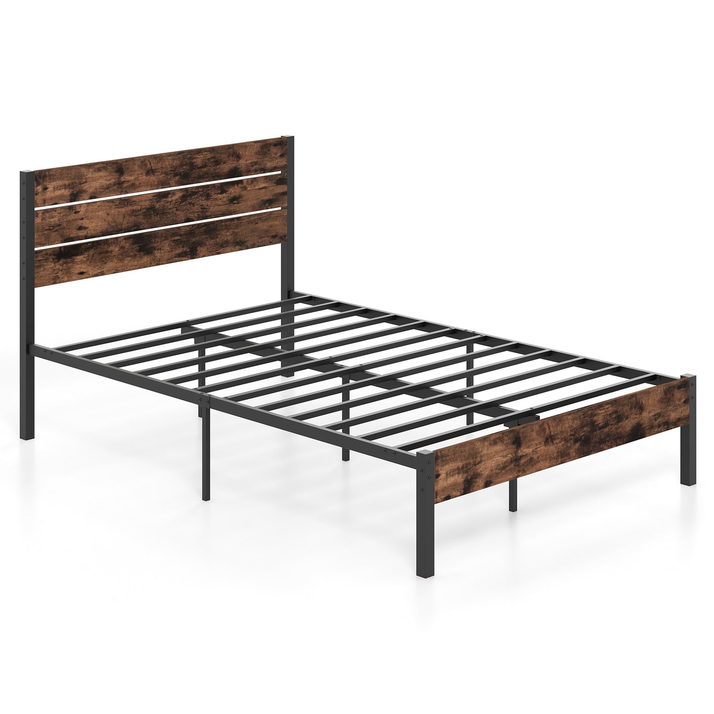 Full/King/Queen/Twin Size Bed Frame with High Headboard and Mute Bar-Full Size Kids Crystal