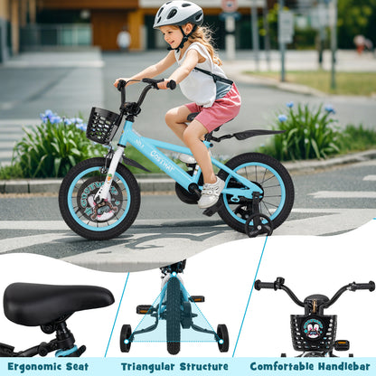 14 Inch Kids Bike with Adjustable Handlebar and Saddle for 3-5 Years Old-14 inches