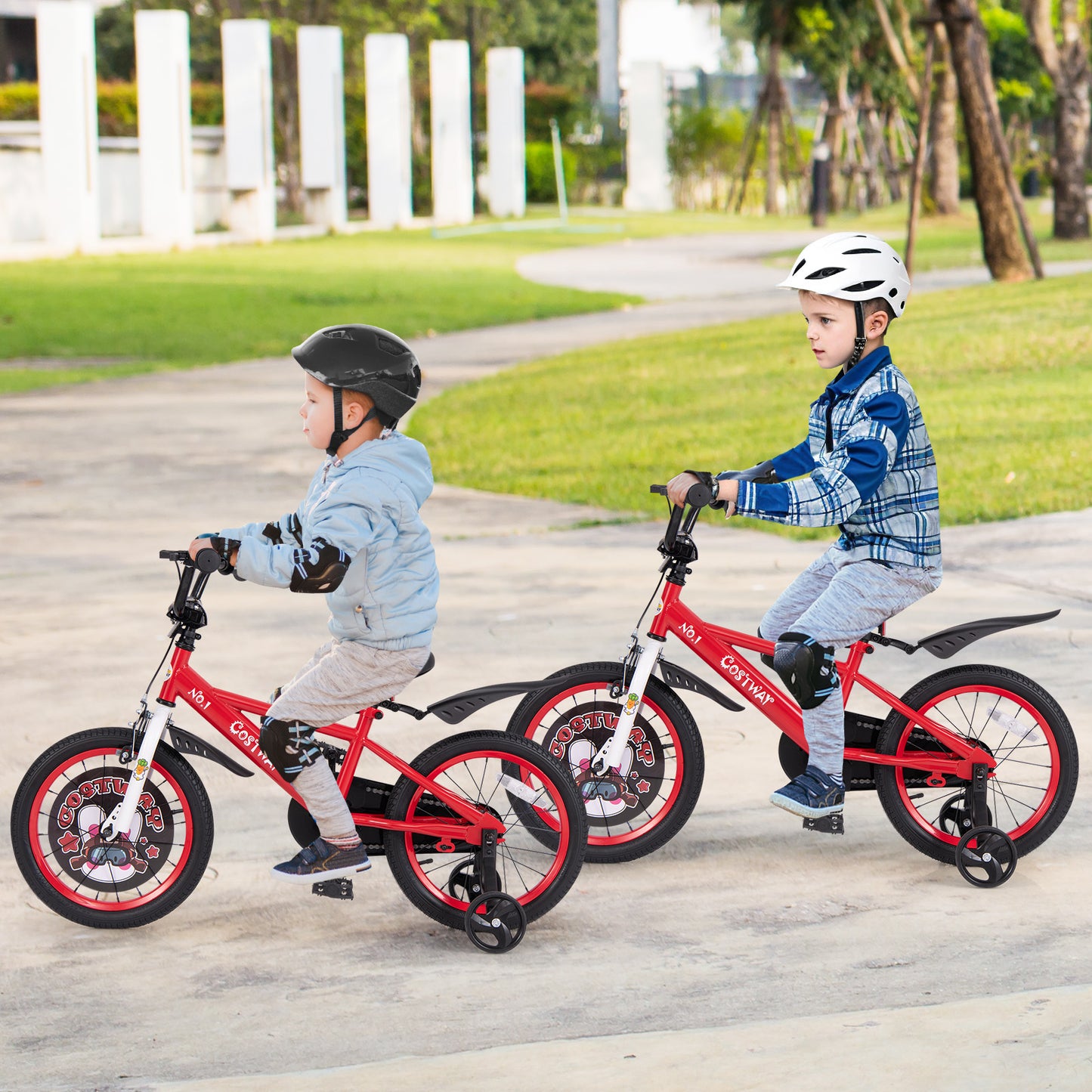16 Inch Kids Bike Adjustable with Storage Basket and Double Brake for 4-8 Years Old-16 inches Kids Crystal