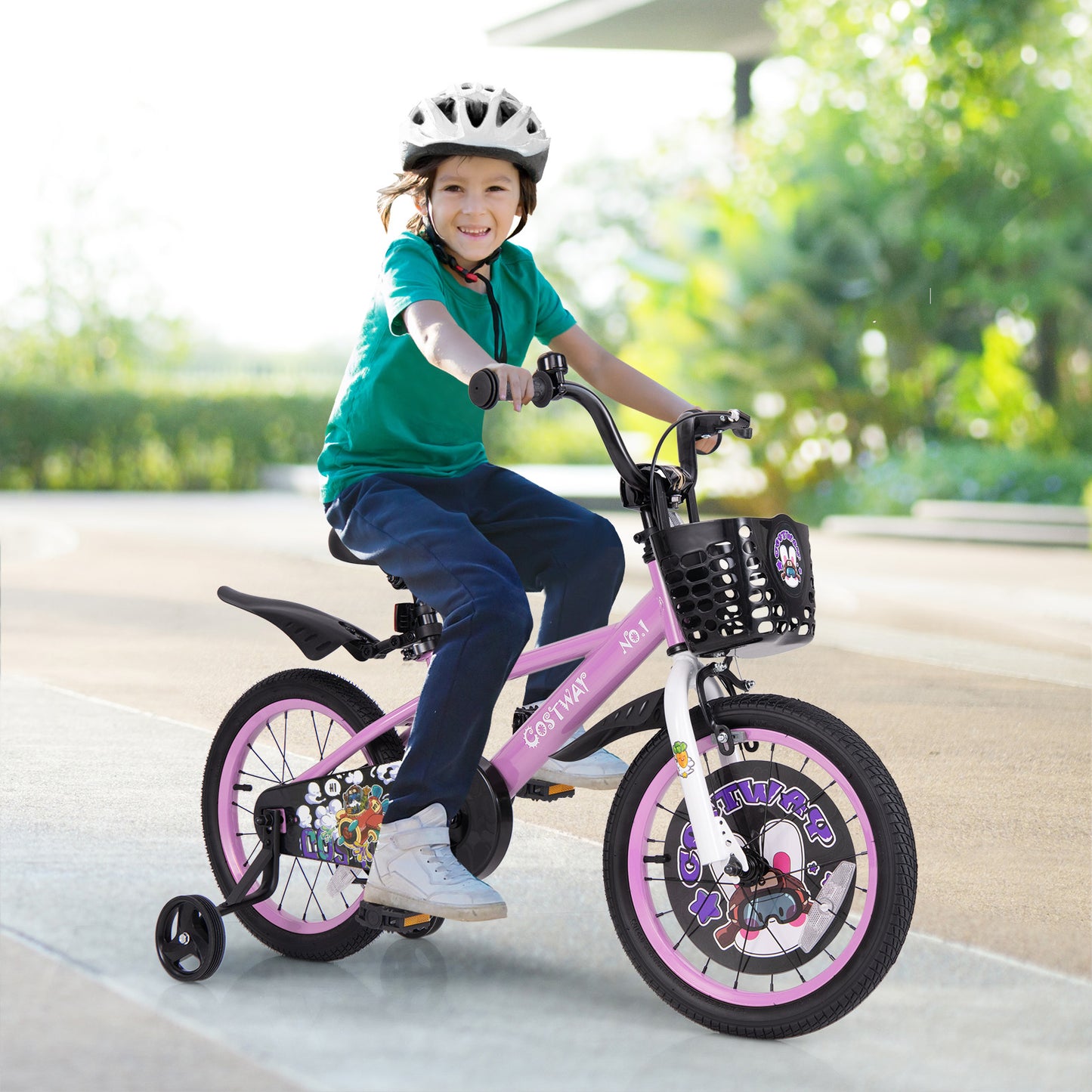 16 Inch Kids Bike for 4-8 Years Old Sport Bicycle with Adjustable Handlebar and Saddle-16 inches Kids Crystal