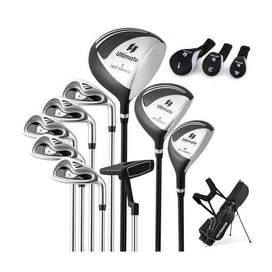 Men’s Profile Complete Golf Club Package Set Includes 10 Pieces-Black Kids Crystal