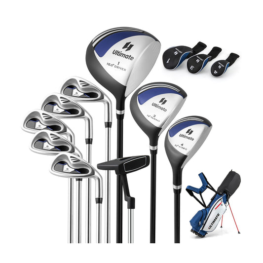 Men’s Profile Complete Golf Club Package Set Includes 10 Pieces-Blue Kids Crystal