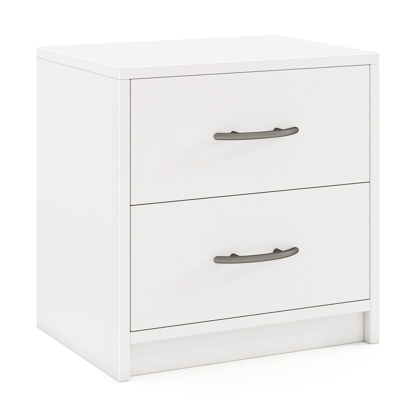 2 Drawer Nightstand with Storage for Living Room-White Kids Crystal