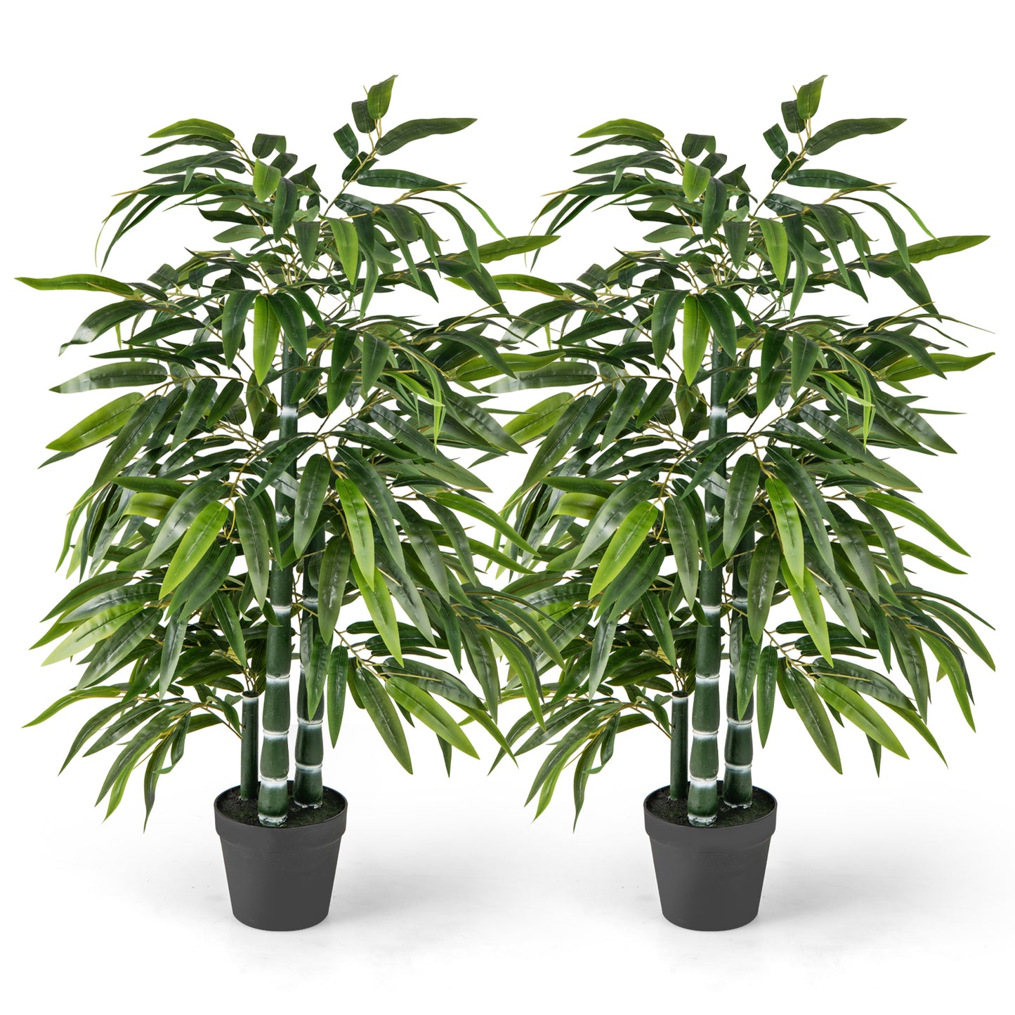 2 Pack Fake Bamboo Leave Tree with 3 PE Bamboo Trunk-Green Kids Crystal