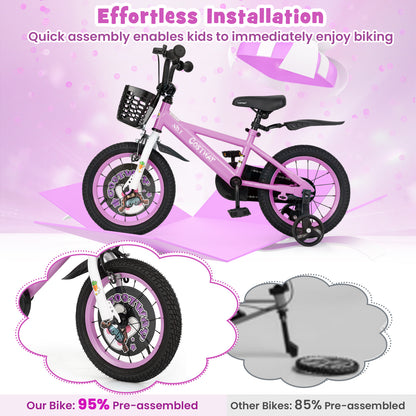 14 Inch Kids Bike for 3-5 Years Old Sport Bicycle with Adjustable Handlebar and Saddle-14 inches