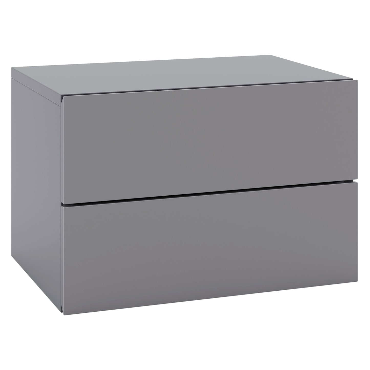 Floating Nightstand with Drawers and Storage Shelf-Gray Kids Crystal