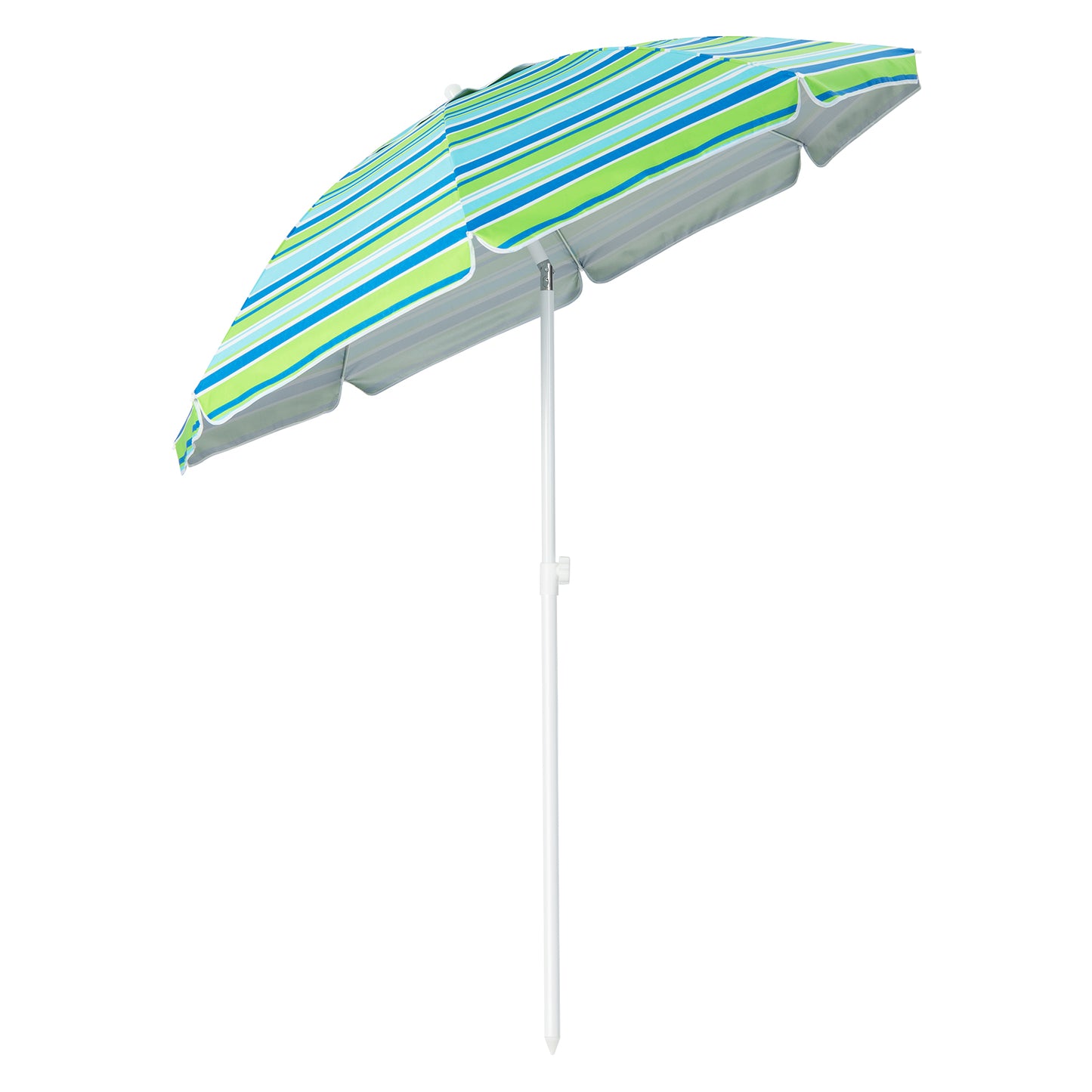 6.5 Feet Patio Beach Umbrella with Waterproof Polyester Fabric-Green Kids Crystal