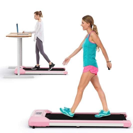 2.25 HP Walking Pad with LED Display and Remote Control-Pink Kids Crystal