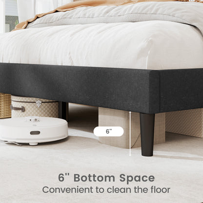 Twin/Full/Queen Size Upholstered Platform Bed Frame with High Headboard-Full Size